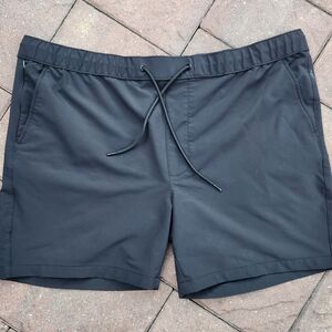 Men's Goodfellow & Co Men's Black Flat Front Drawstring Casual Shorts Size XXL